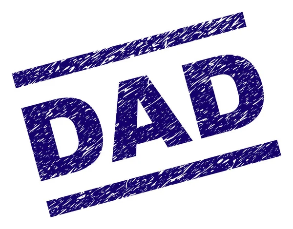 Sello de sello DAD texturizado rayado — Vector de stock