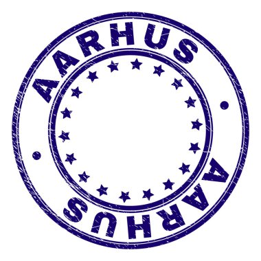 Damga mühür yuvarlak çizik dokulu Aarhus