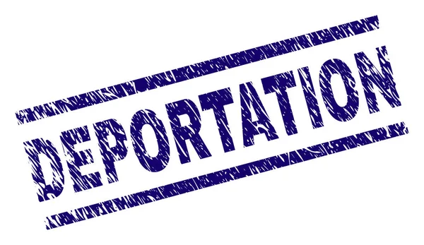 Imprimé Sceau Deportation Avec Style Rayé Étiquette Deportation Caoutchouc Vectoriel — Image vectorielle