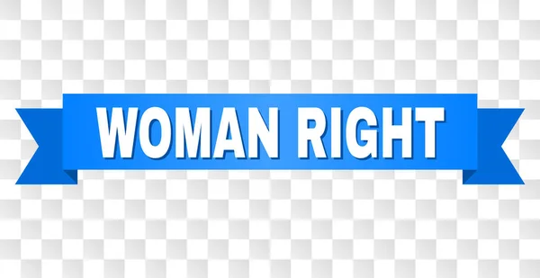 महिला अधिकार शीर्षक के साथ ब्लू रिबन — स्टॉक वेक्टर