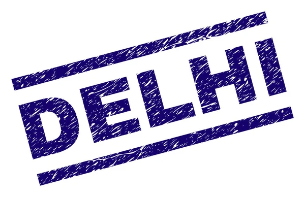 Grunge texturerat Delhi stämpelplatta — Stock vektor