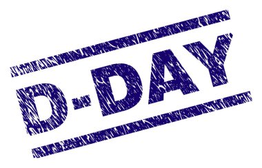 Çizik dokulu D-Day damga mühür