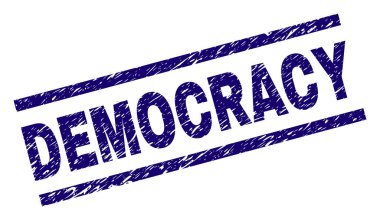 Grunge demokrasi damga mühür dokulu
