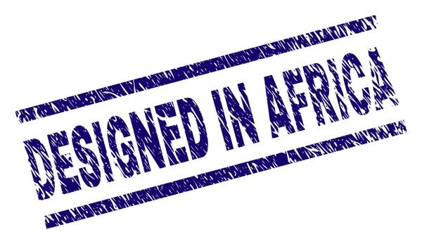 Raspado Texturizado DISEÑADO EN ÁFRICA Sello de sello — Vector de stock