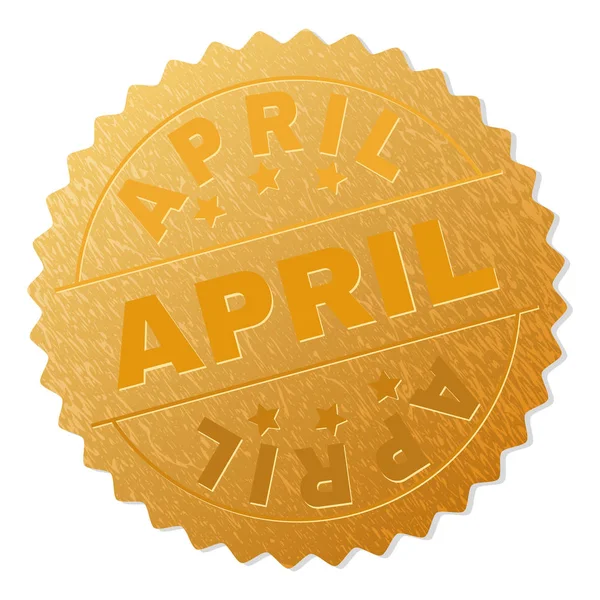 Χρυσό μετάλλιο Απριλίου σφραγίδα — Διανυσματικό Αρχείο