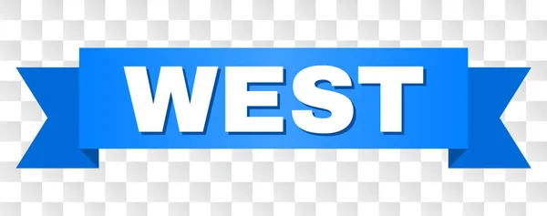 Μπλε λωρίδα με τίτλο δυτικά — Διανυσματικό Αρχείο