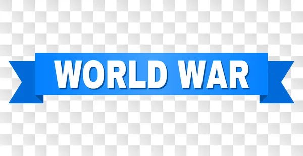 Blå stribe med WORLD WAR tekst – Stock-vektor