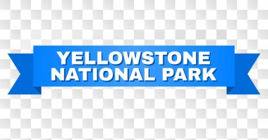Yellowstone Millî Parkı metin ile mavi bant