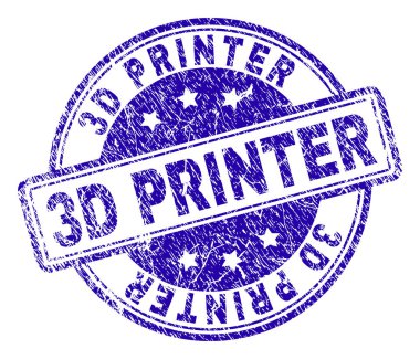 Grunge 3d yazıcı damga mühür dokulu