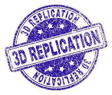 Grunge 3d çoğaltma damga mühür dokulu