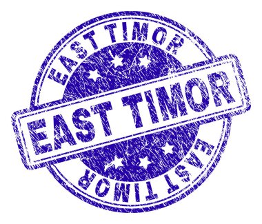 Dokulu Doğu Timor damga mühür çizik