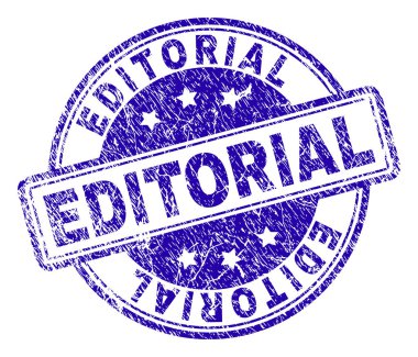 Dokulu editoryal damga mühür çizik