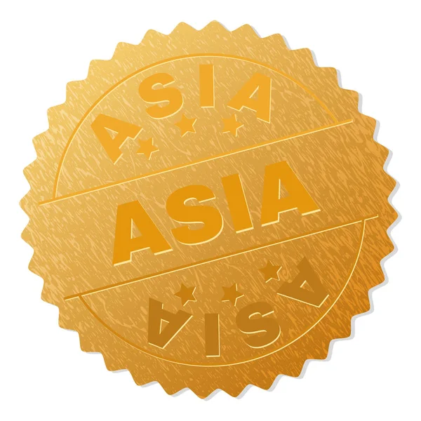 Sello de insignia de oro ASIA — Archivo Imágenes Vectoriales