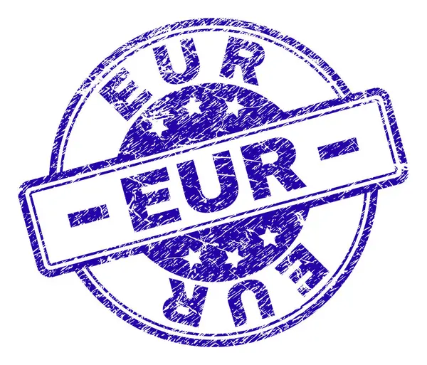 Porysowana teksturowanej plombie Eur — Wektor stockowy