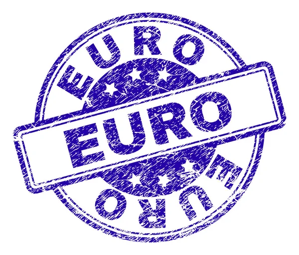 Selo de carimbo EURO texturizado Grunge — Vetor de Stock