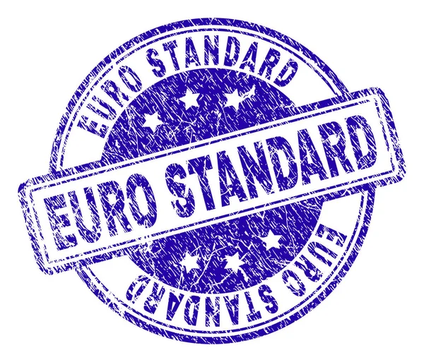 Selo de carimbo EURO PADRÃO texturizado riscado — Vetor de Stock