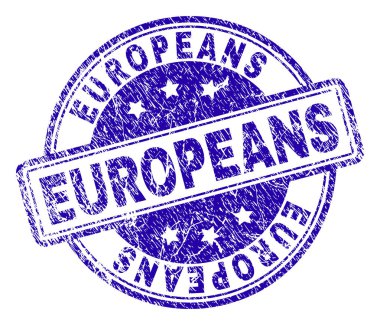 Grunge Avrupalılar damga mühür dokulu