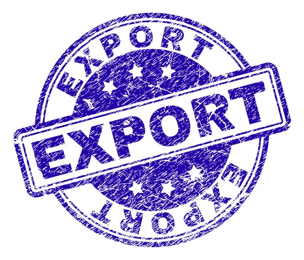 Gekrast getextureerde Export stempel-zegel — Stockvector