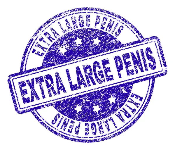 Grunge getextureerde Extra grote Penis stempel-zegel — Stockvector