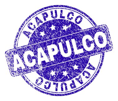 Grunge Acapulco damga mühür dokulu