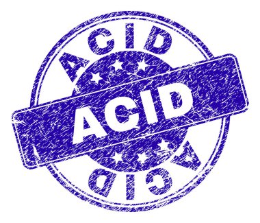 Dokulu asit damga mühür çizik