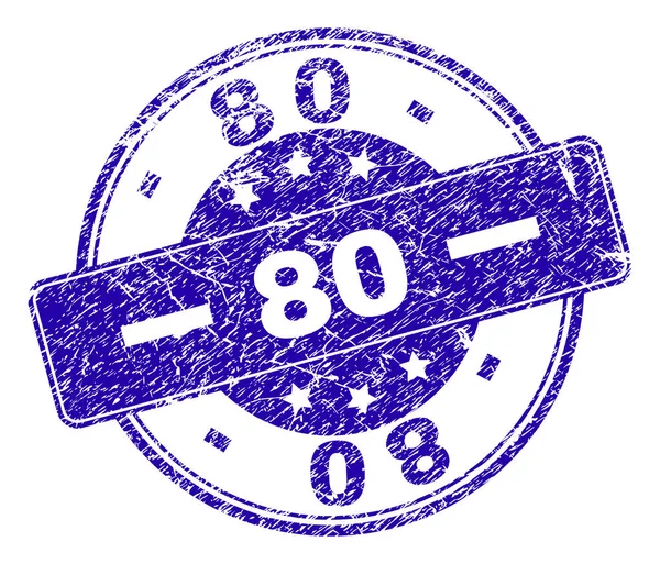 Grunge Sceau texturé 80 timbres — Image vectorielle