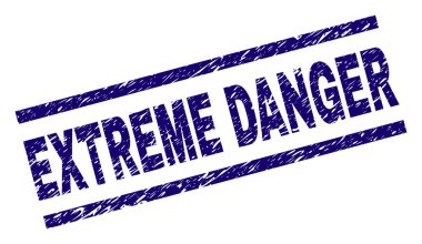 Grunge aşırı tehlike damga mühür dokulu