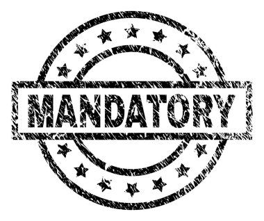 Grunge zorunlu damga mühür dokulu