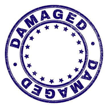 Grunge dokulu yuvarlak damga mühür zarar