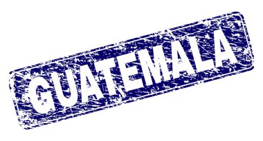 Yuvarlatılmış dikdörtgen damga grunge Guatemala çerçeveli