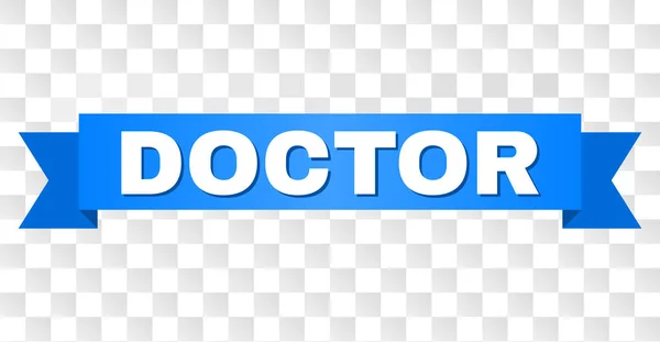 Fita azul com texto DOCTOR — Vetor de Stock