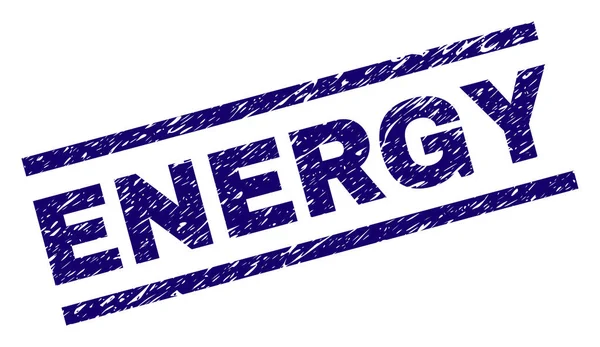 Sceau de timbre ENERGY texturé rayé — Image vectorielle