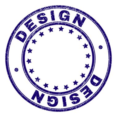 Grunge tasarım damga mühür yuvarlak dokulu