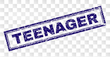 Grunge genç dikdörtgen damgası