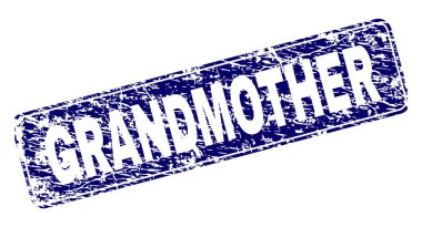 Yuvarlatılmış dikdörtgen damga grunge Büyükanne çerçeveli