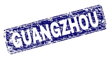 Yuvarlatılmış dikdörtgen damga çizilmiş Guangzhou çerçeveli