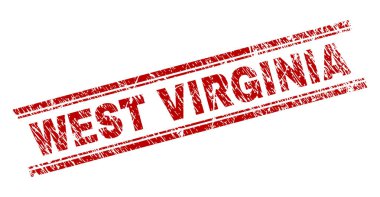 Dokulu Batı Virginia damga mühür çizik