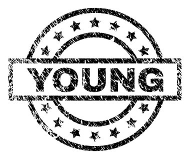 Çizik dokulu genç mühür damgası