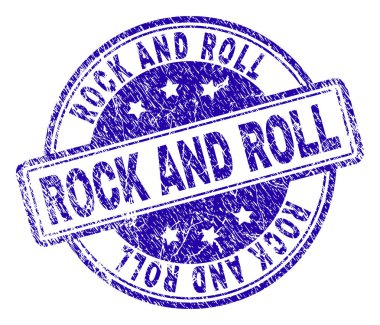 Dokulu Rock And Roll damga mühür çizik