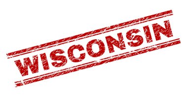 Grunge Wisconsin damga mühür dokulu