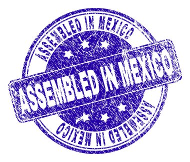 Grunge dokulu monte içinde Meksika damga mühür