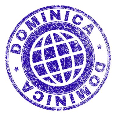 Grunge Dominika damga mühür dokulu