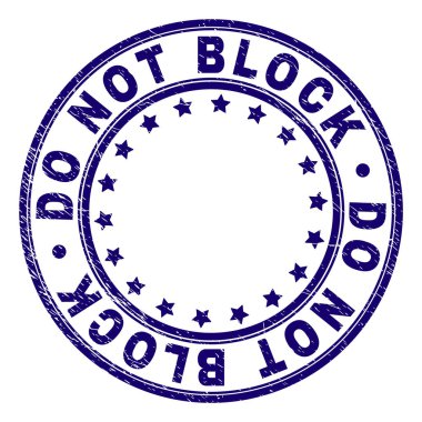 Grunge dokulu yuvarlak damga mühür kapatmayın