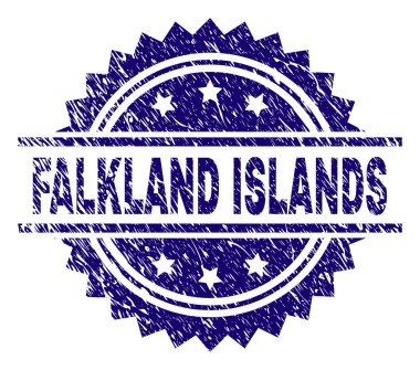 Çizik dokulu Falkland Adaları mühür damgası