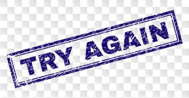 Grunge dikdörtgen damga tekrar deneyin