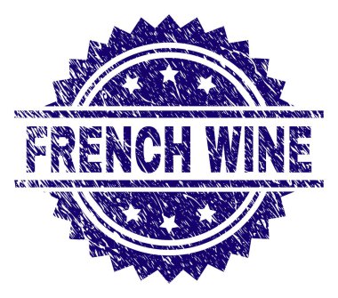 Grunge Fransız şarap damga mühür dokulu