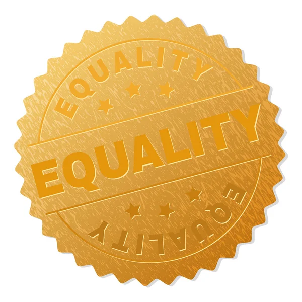 Golden EQUALITY Badge Stamp — Stock Vector