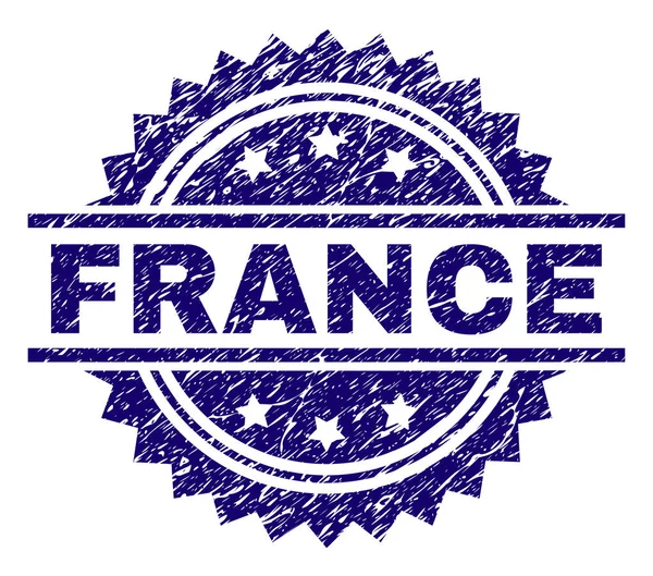 Dokulu Fransa damga mühür çizik — Stok Vektör