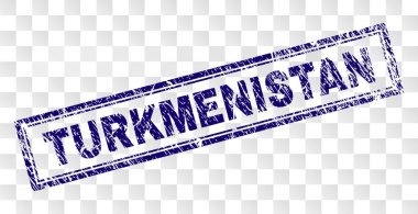 Grunge Türkmenistan dikdörtgen damgası