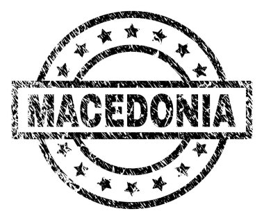 Grunge Makedonya damga mühür dokulu